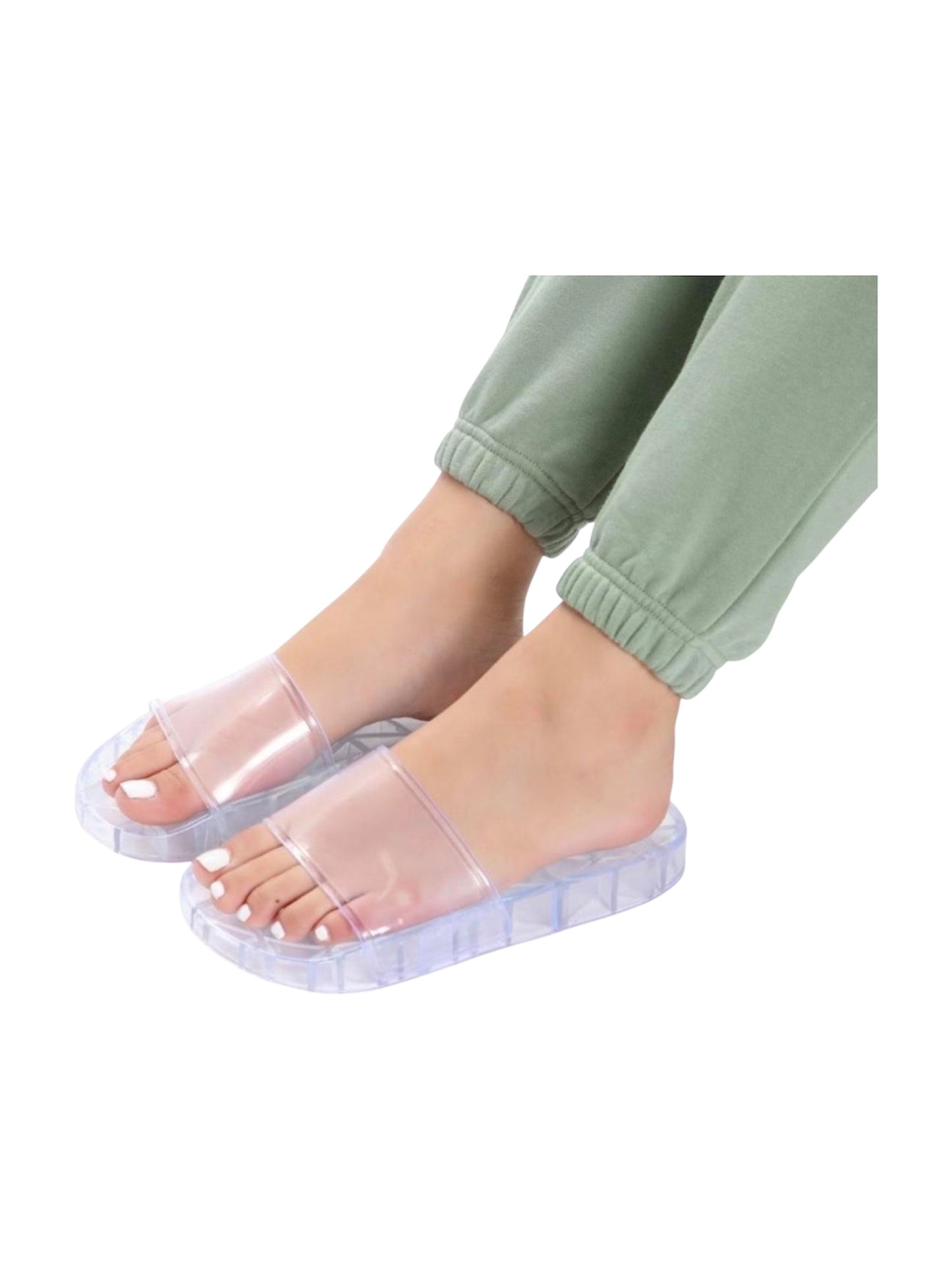 Fashion Nova Clear Jelly Slides