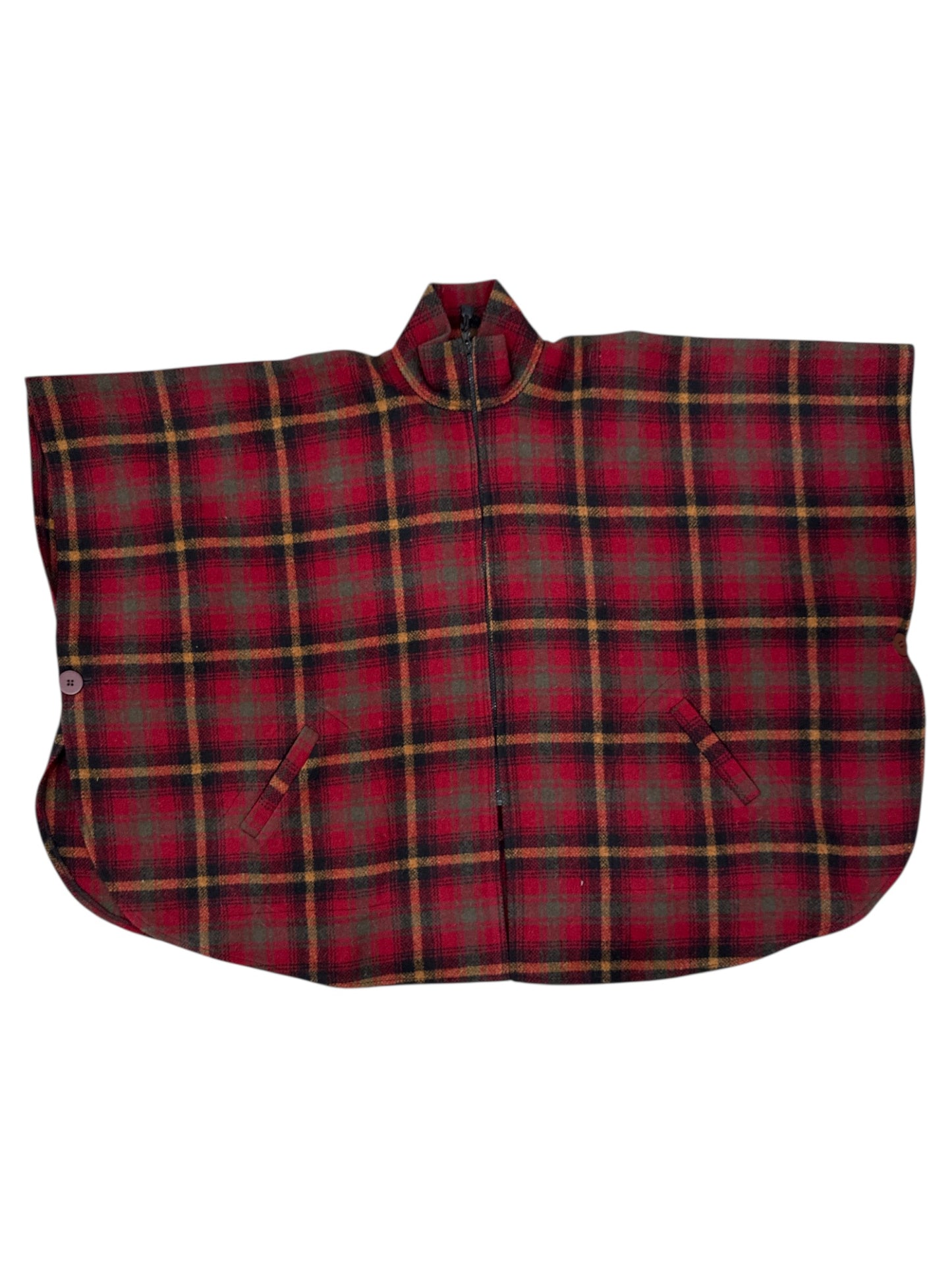 Bemidji Plaid Wool Poncho